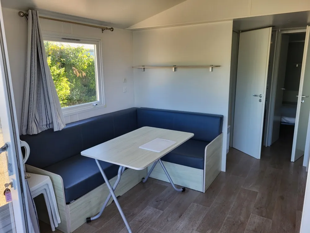 Mobil Home Confort NEUF, 2 chambres, 30 m² avec terrasse couverte et semi-fermée